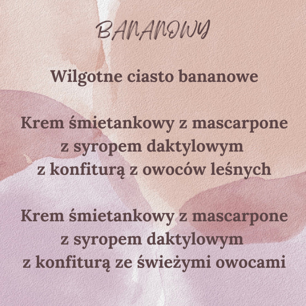 Tort bananowy - skład